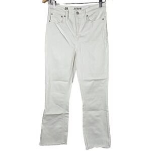 J. Crew 10" demi-boot‎ crop jean in white wash 28